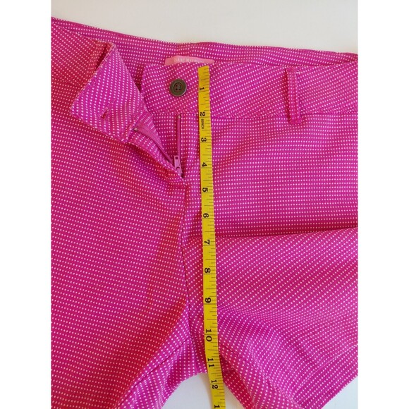 Isaac Mizrahi NY Size 10 Hot Pink w/White Polka Dot Shorts w/Pockets - Picture 4 of 8